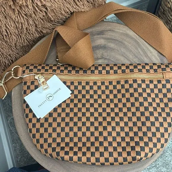 Westlyn Woven Bum Bag/Checkered Coffee - Picture 8 of 9